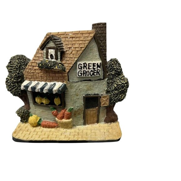 Set of 4 Miniature Shoppe Schoolhouse Grocery Wall Plaques 3.5" Tall Wall Decor - Picture 3 of 7